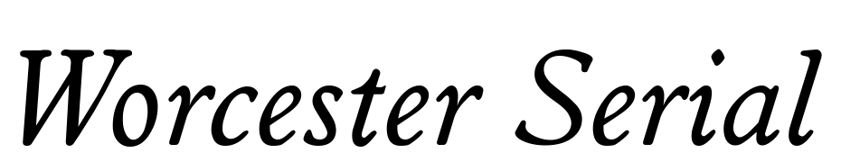 Worcester Serial Regular Italic DB Yazı tipi ücretsiz indir